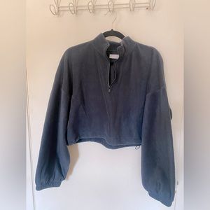 Fleece cropped 1/4 zip